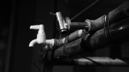 Black and white taps